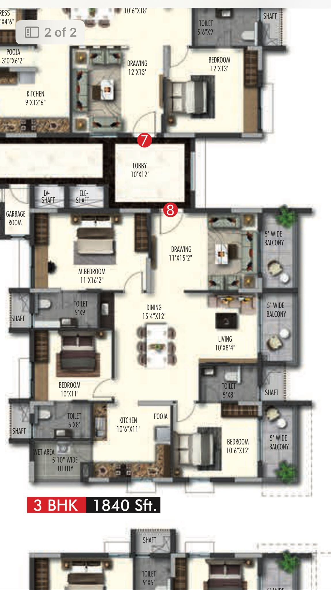 poulomi avante Floor plan